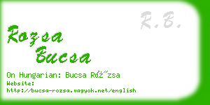 rozsa bucsa business card